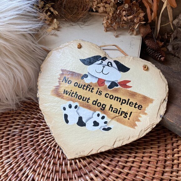 Plain Jane Other - Plain Jane Slate Wall Hanging “ No outfit is complete without dog hairs! NWT